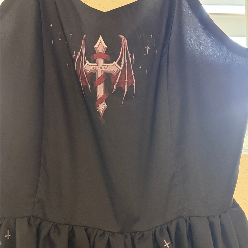 Lolita Dress with Angelic Coffin Print - Picture 5 of 13